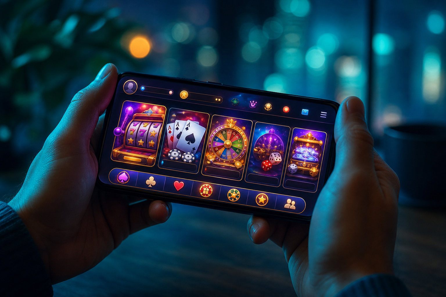 Y999 Game mobile lobby on a smartphone